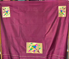 Pure Kanchipuram Paithani Silk Parrot Design Saree