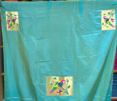 Pure Kanchipuram Paithani Silk Parrot Design Saree