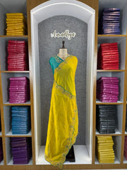 Heavy Rangoli Silk (soft) Material Embroidery Work Saree