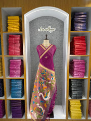 Premium Soft Pure Linen Silk Rajhans Saree