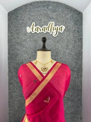 Premium Soft Pure Linen Silk Rajhans Saree