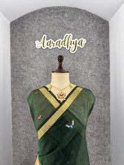 Premium Soft Pure Linen Silk Rajhans Saree