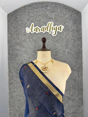 Premium Soft Pure Linen Silk Rajhans Saree