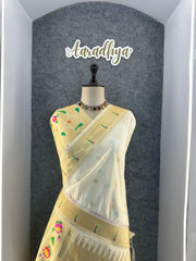 Floral Meena Zari Pallu Paithani Silk Saree