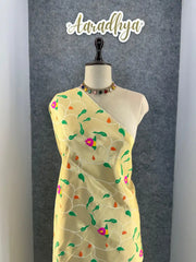 Floral Meena Zari Pallu Paithani Silk Saree