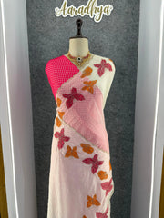 Butterfly Design Satin Georgette Appliqué Border Saree