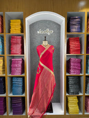 Viscose Georgette Embroidery Crown Thread Work Saree