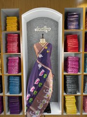 Most Trending Swan Lotus Khadi Raw SIlk Paithani Saree