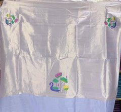 Most Trending Swan Lotus Khadi Raw SIlk Paithani Saree