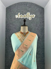 Kanchivaram Paithani Silk Big Parrot Zari Border Saree