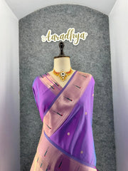 Kanchivaram Paithani Silk Big Parrot Zari Border Saree