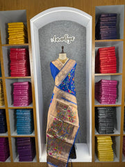 Parrot & Floral Weaving Paithani Soft Silk Saree