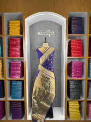 Parrot & Floral Weaving Paithani Soft Silk Saree