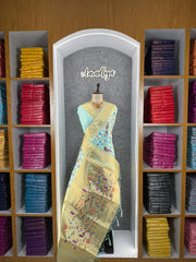 Parrot & Floral Weaving Paithani Soft Silk Saree