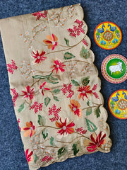 Elegant Matka Silk Embroidered Saree