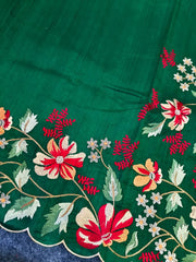 Elegant Matka Silk Embroidered Saree