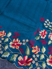 Elegant Matka Silk Embroidered Saree