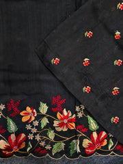 Elegant Matka Silk Embroidered Saree