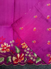 Elegant Matka Silk Embroidered Saree