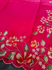Elegant Matka Silk Embroidered Saree