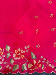 Elegant Matka Silk Embroidered Saree