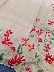 Elegant Matka Silk Embroidered Saree