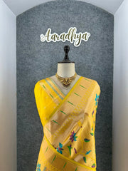 All Over Jaal Weaving Brocket Paithani Soft Silk Saree