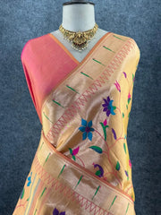 All Over Jaal Weaving Brocket Paithani Soft Silk Saree