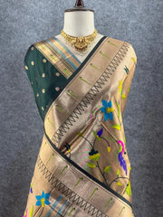 All Over Jaal Weaving Brocket Paithani Soft Silk Saree