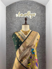 All Over Jaal Weaving Brocket Paithani Soft Silk Saree