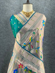 All Over Jaal Weaving Brocket Paithani Soft Silk Saree