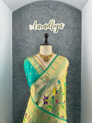 All Over Jaal Weaving Brocket Paithani Soft Silk Saree