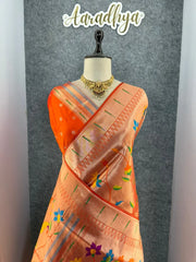 All Over Jaal Weaving Brocket Paithani Soft Silk Saree