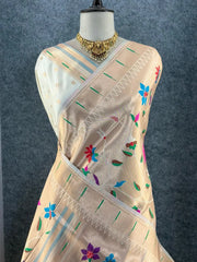 All Over Jaal Weaving Brocket Paithani Soft Silk Saree