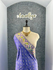 Rajwadi Mor Paithani Zari Butti Saree