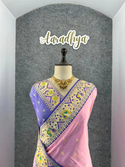 Rajwadi Mor Paithani Zari Butti Saree