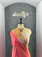 Rajwadi Mor Paithani Zari Butti Saree