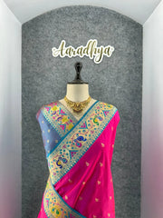 Rajwadi Mor Paithani Zari Butti Saree