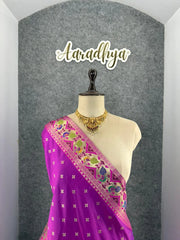 Rajwadi Mor Paithani Zari Butti Saree