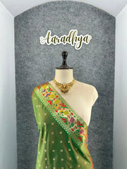 Rajwadi Mor Paithani Zari Butti Saree