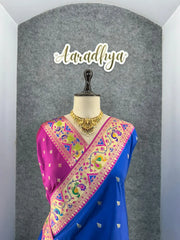 Rajwadi Mor Paithani Zari Butti Saree