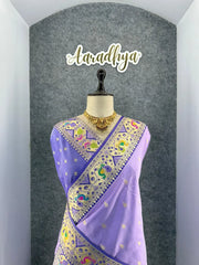 Rajwadi Mor Paithani Zari Butti Saree