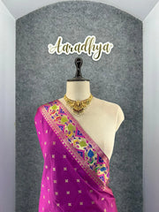 Rajwadi Mor Paithani Zari Butti Saree