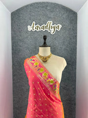 Rajwadi Mor Paithani Zari Butti Saree
