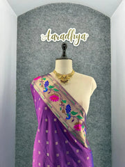 Pure Soft Silk Bandhani Patola Fusion Paithani Saree