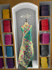 Pure Soft Silk Bandhani Patola Fusion Paithani Saree