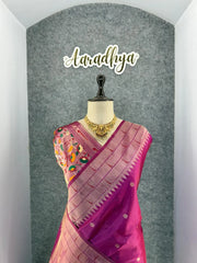 Akha Trij Meena Weaving Paithani Saree
