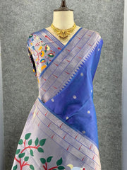 Akha Trij Meena Weaving Paithani Saree