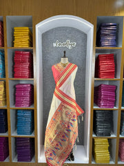 Traditional Paithani Kadiyal Border Saree