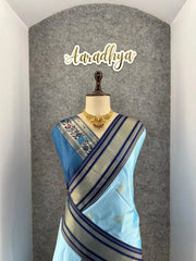 Traditional Paithani Kadiyal Border Saree